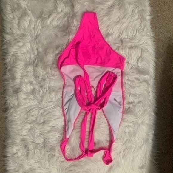 Hot Pink One Piece Bikini Size Medium - Picture 6 of 8